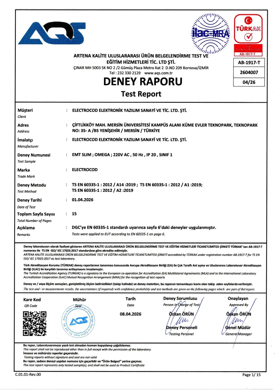 EMS POWER LVD test raporu