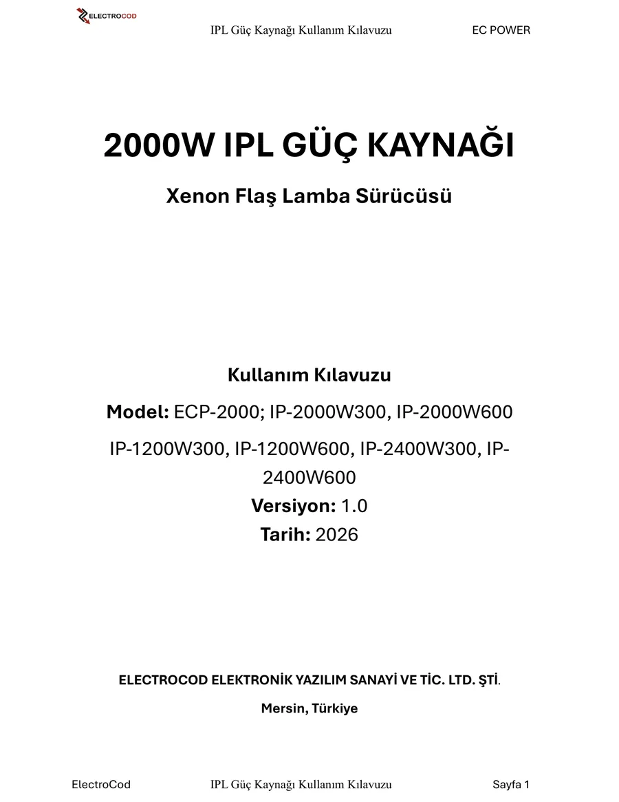 IPL POWER kullanım kılavuzu kapağı