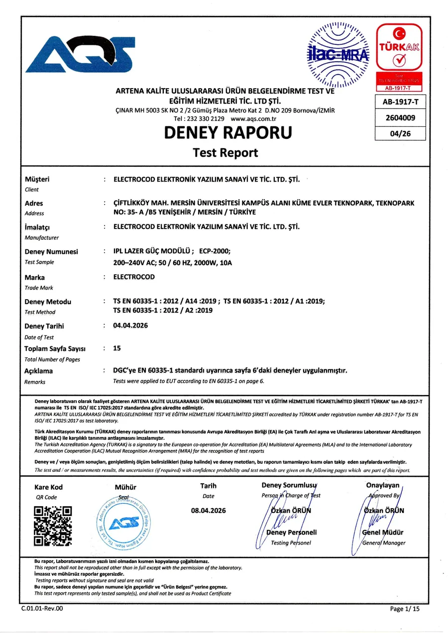 IPL POWER LVD test raporu