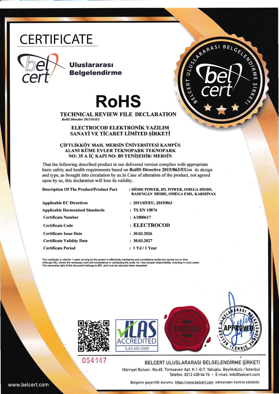 RoHS teknik dosya beyanı