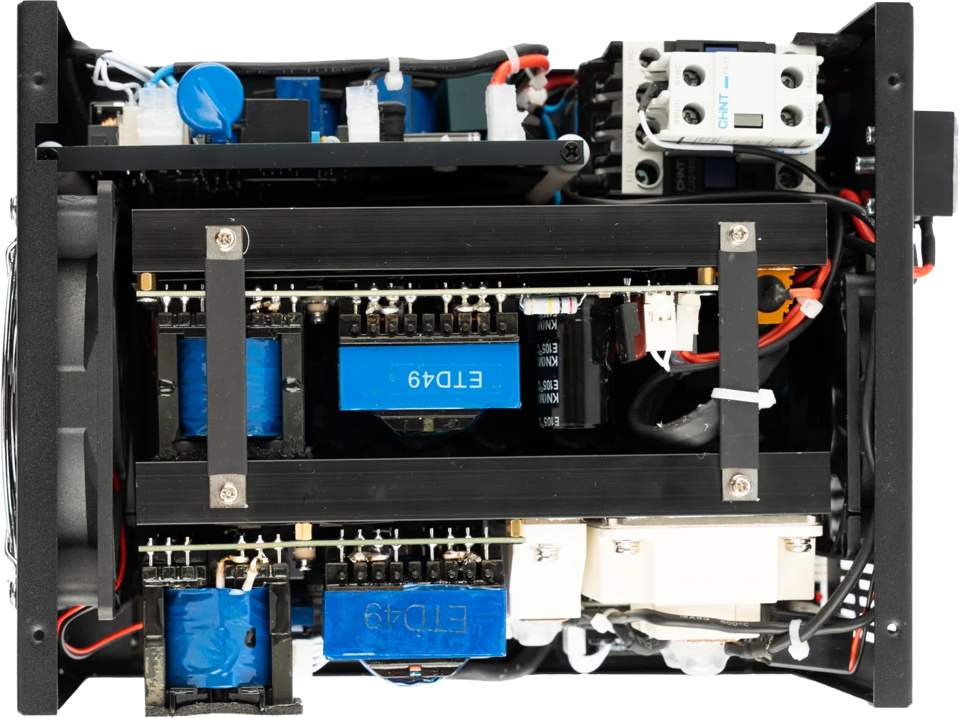 EC POWER 2 kW IPL ana güç kartının üstten görünümü